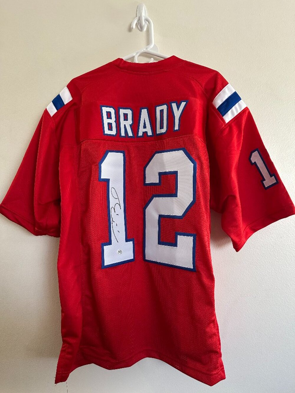 TOM BRADY SIGNED NEW ENGLAND PATRIOTS QB AUTOGRAPHED CUSTOM JERSEY W/COA XL 637
